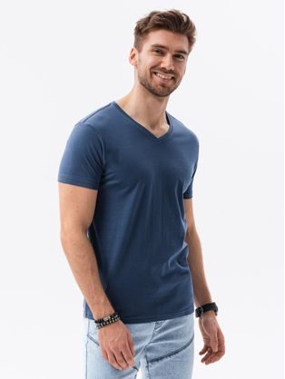 Jednoduché tmavě-modré tričko S1369