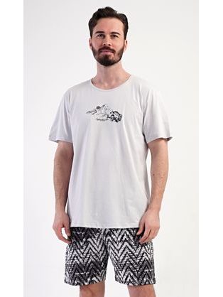 Šedé pánské krátké pyžamo Explorer