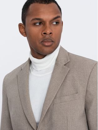 Výrazné šedé sako v módním stylu