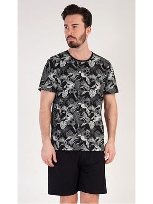 Trendy černé pánské pyžamo Albert