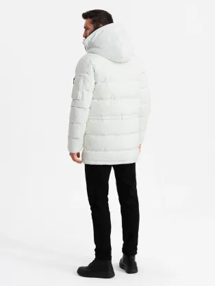 Nadčasová krémová pánská parka V1 JALJ-0166