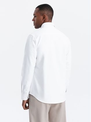 Elegantní bílá košile oxford V1 OM0114