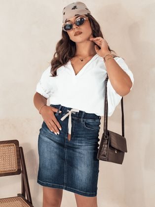 Trendy riflová modrá sukně Denimfit