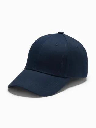 Pánská basic tmavě modrá kšiltovka s výšivkou V4 ACCS-0102