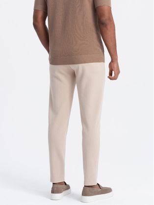 Pánské černé chinos kalhoty slim fit V4 PACP-0186