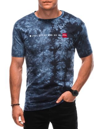 Originální tmavě modré batikované tričko s nápisem S1906