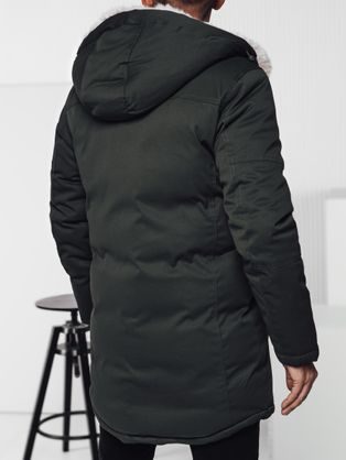 Pánská stylová zimní zelená bunda