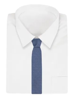 Vzorovaná pánská kravata v modré barvě