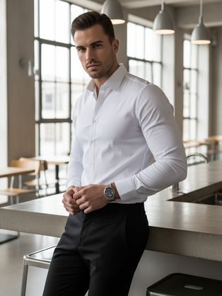 Elegantní bílá pánská košile