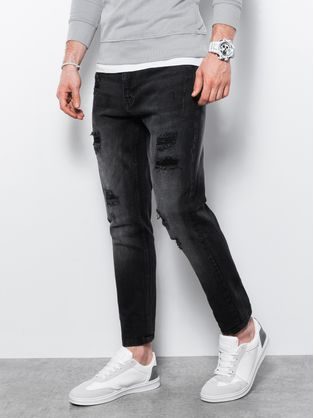 Moderní kapsáčové černé džíny