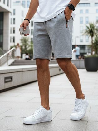 Tmavě modré chinos šortky V1 SRCS-0168