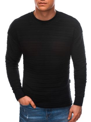 Bavlněný svetr v černé barvě E208