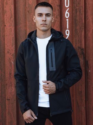 Modrá softshellová bunda pro muže