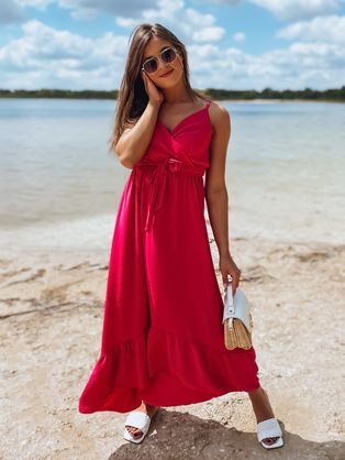 Nádherné maxi šaty v růžové barvě Edif