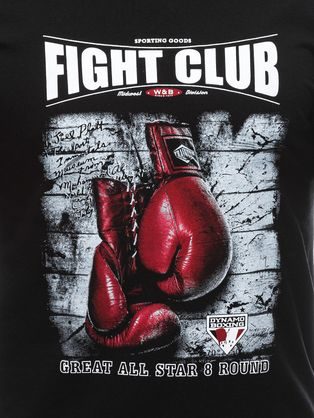 Trendy černé pánské tričko Fight S1861