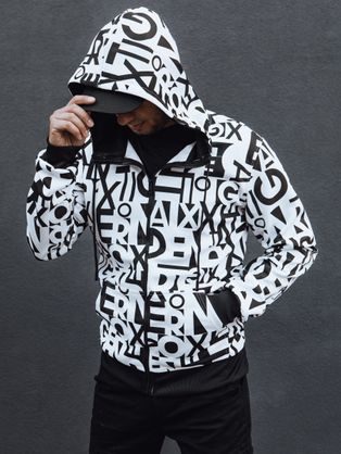 Bílá mikina s trendy potiskem