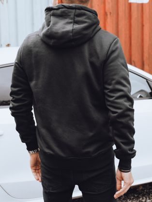 Stylová černá mikina s kapucí