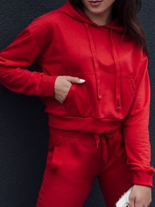 Trendy dámská červená mikina Trendhood