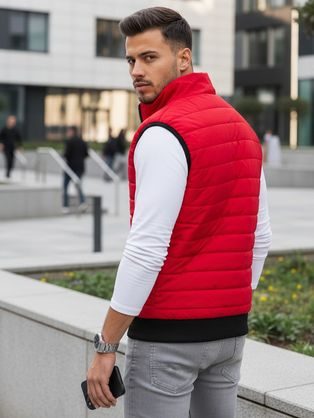 Trendy olivová prošívaná vesta V5 JAVJ-0210