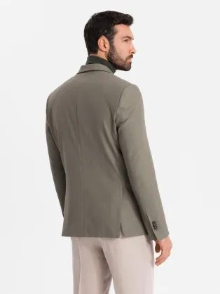 Jedinečná béžová elegantní vesta V3 BLZV-0109