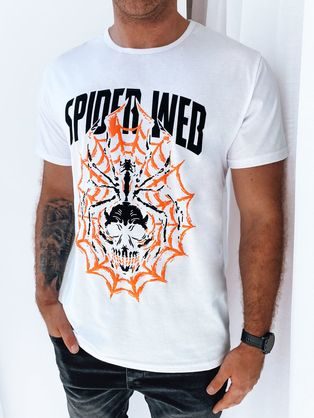 Originální bílé tričko s nápisem Spider