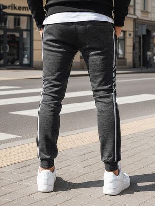 Světle šedé pánské teplákové kalhoty pro běžné nošení