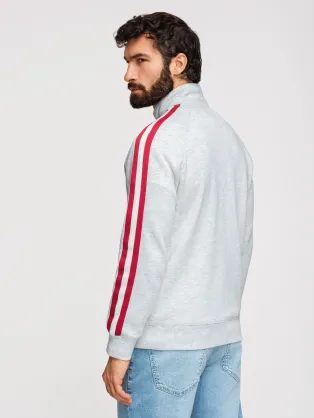 Zajímavá šedá mikina bomber V1 SSZP-0219