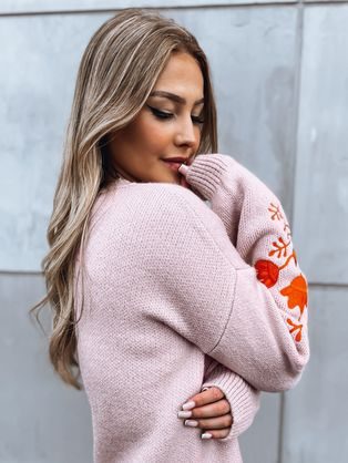 Krásný dámský svetr v růžové barvě Casie