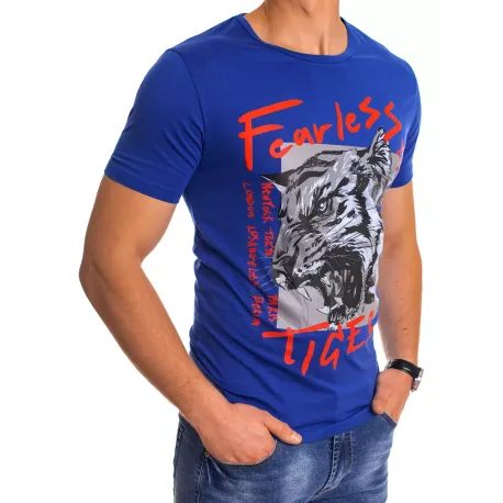 Nebesky modré tričko s potiskem Tiger