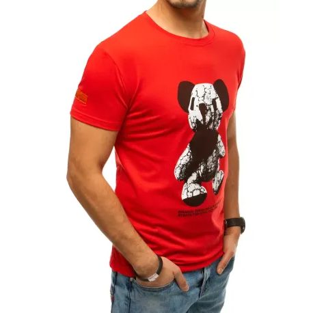 Červené tričko s potiskem Macík