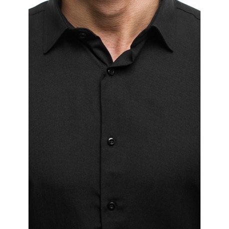 Jednoduchá černá košile MECH/2122Z