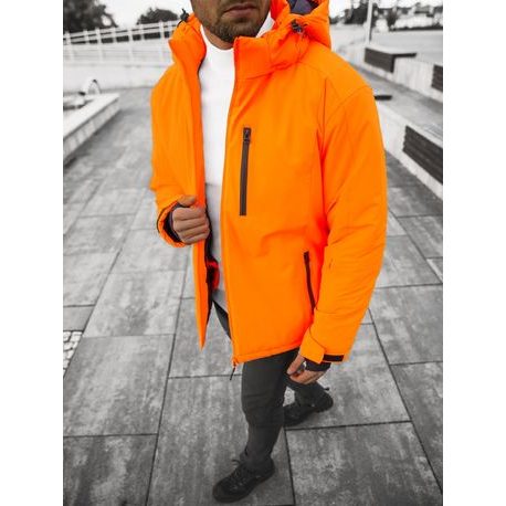 Stylová zimní bunda v pomerančové barvě JS/HH011/48Z