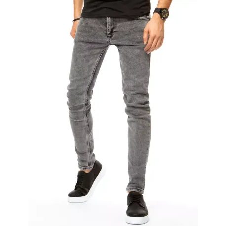 Pohodlné džíny v šedé barvě