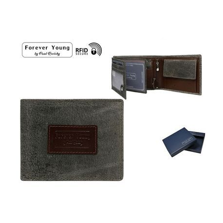 Unikátní kožená peněženka v šedé barvě Rovicky