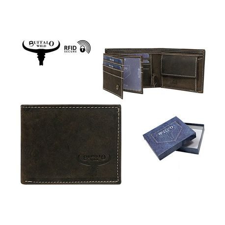 Trendy kožená peněženka v hnědé barvě Buffalo