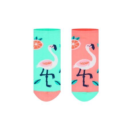Veselé kotníkové letní ponožky Plameňák
