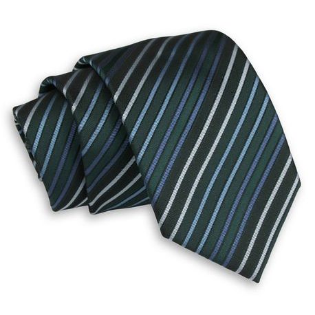 Zelená pruhovaná kravata
