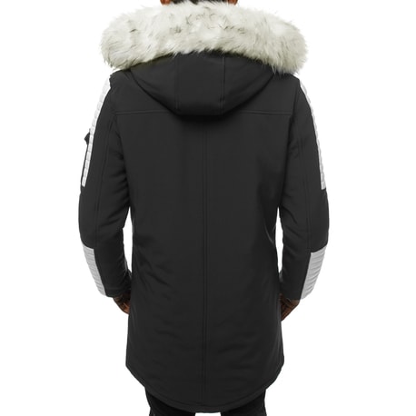 Stylová pánská zimní černo-bíla bunda O/5832Z