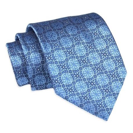Nebesky modrá vzorovaná kravata Chattier
