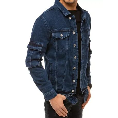 Jedinečná nebesky modrá džínová bunda