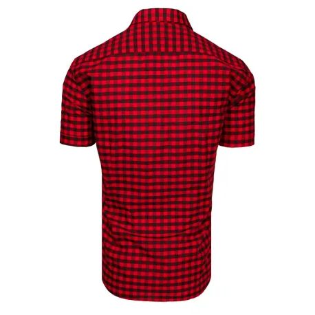 Černo-červená károvaná košile