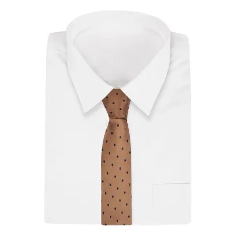 Hnědá puntíkatá kravata Alties