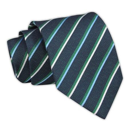 Zajímavá zelená pánská kravata s proužkem