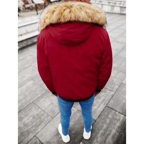 Bordó zimní bunda s kapucí JS/M2019/6Z