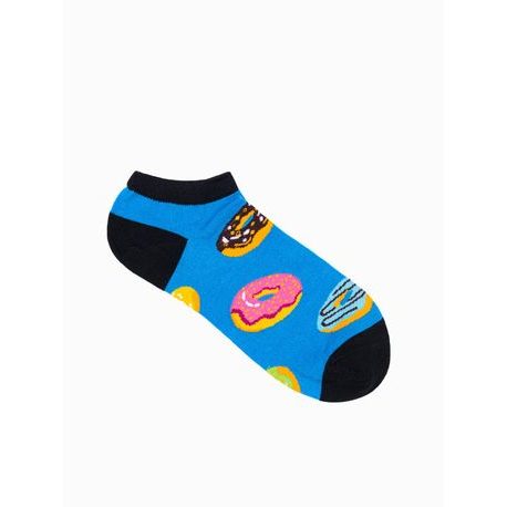 Veselé kotníkové ponožky modré Donut U101