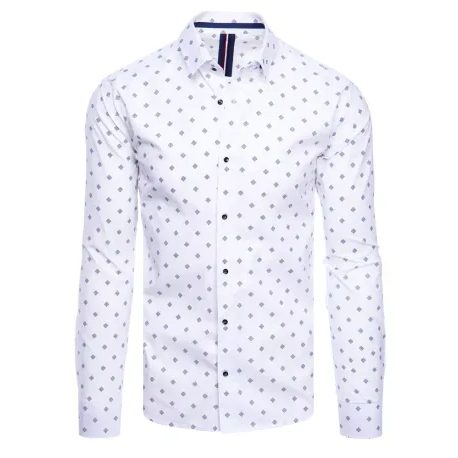 Zajímavá vzorovaná košile v bílé barvě