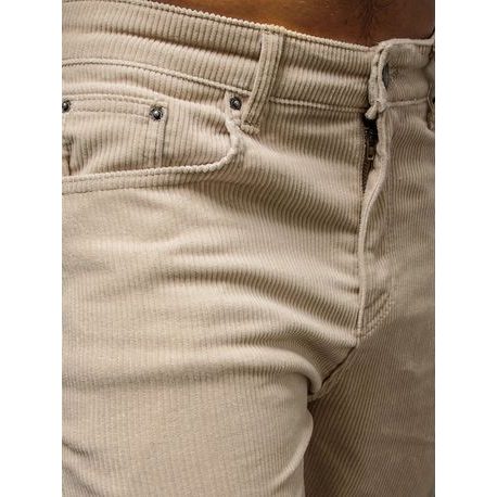 Originální béžové manšestrové kalhoty R/4083Z