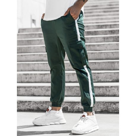 Originální tmavě zelené jogger kalhoty DJ/5580