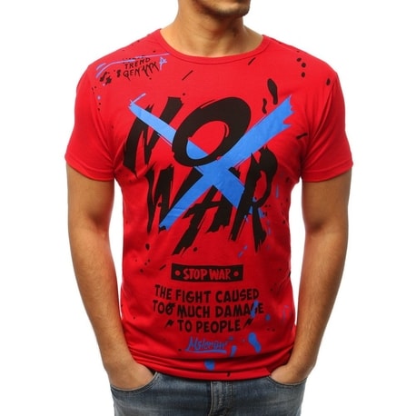 Červené senzační tričko NO WAR