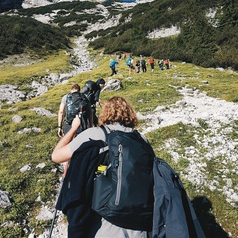 turistika v horách, skupinový výstup